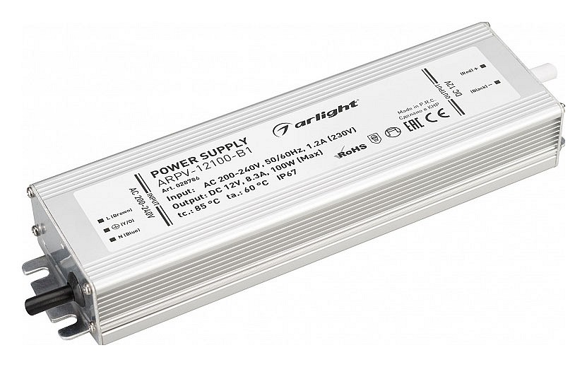 Блок питания с проводом arlight arpv 028786