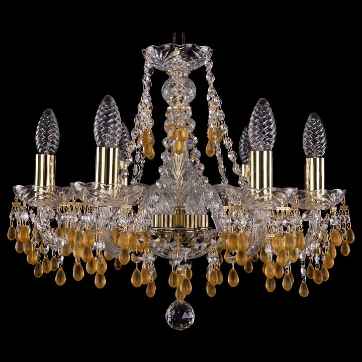 Подвесная люстра bohemia ivele crystal 1410 1410/6/160/g/v1003