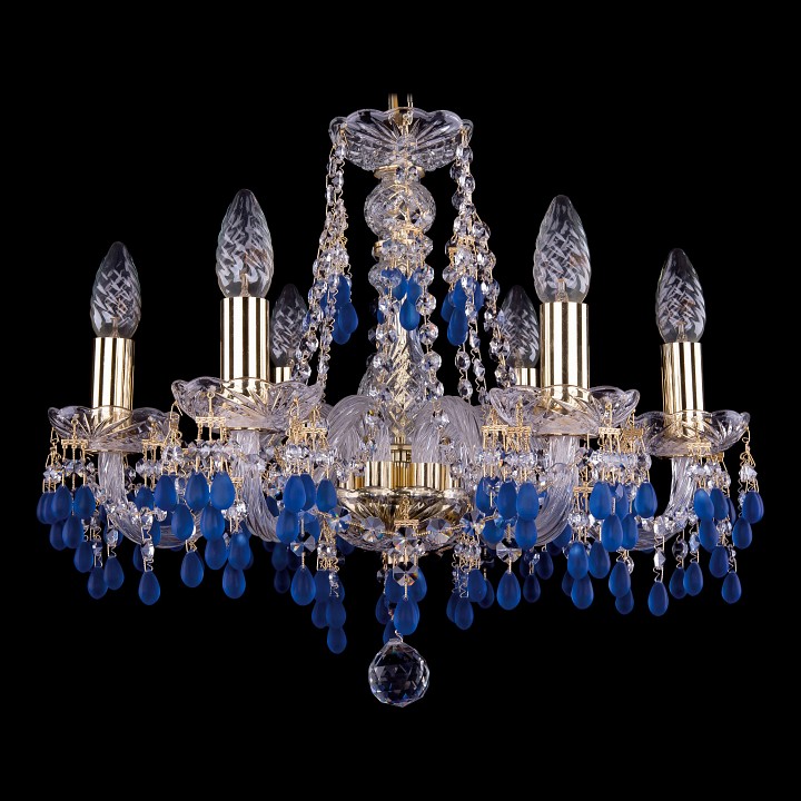 Подвесная люстра bohemia ivele crystal 1410 1410/6/160/g/v3001