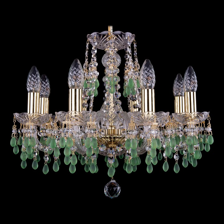 Подвесная люстра bohemia ivele crystal 1410 1410/8/160/g/v5001