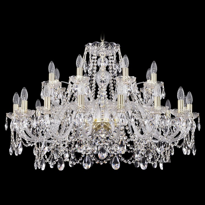 Подвесная люстра bohemia ivele crystal 1411 1411/16+8/360/g