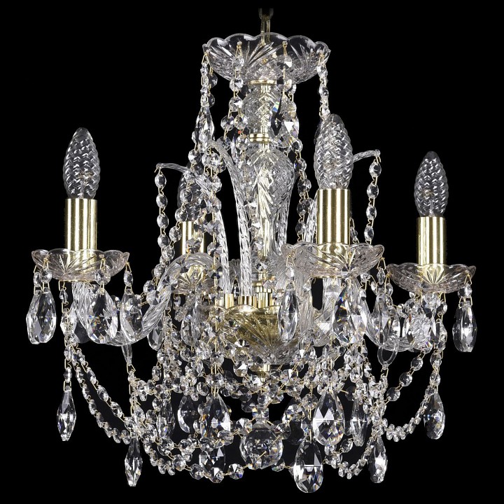 Подвесная люстра bohemia ivele crystal 1411 1411/4/141/g