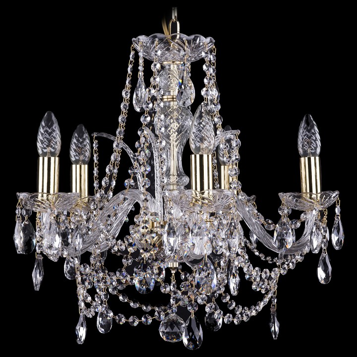 Подвесная люстра bohemia ivele crystal 1411 1411/5/160/g