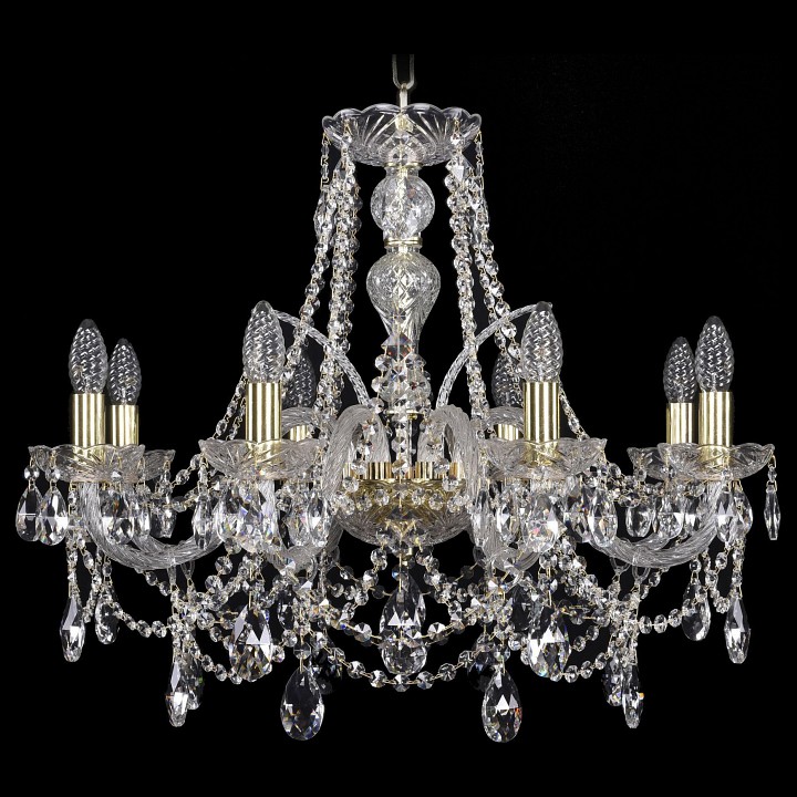 Подвесная люстра bohemia ivele crystal 1411 1411/8/240/g