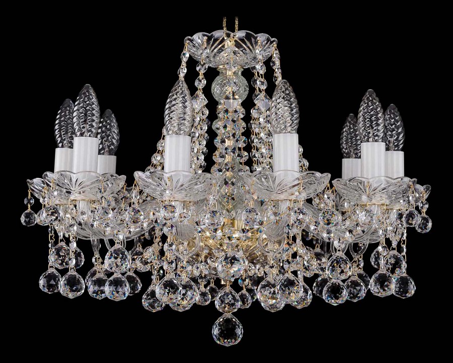 Подвесная люстра bohemia ivele crystal 1413 1413/10/165/g/balls