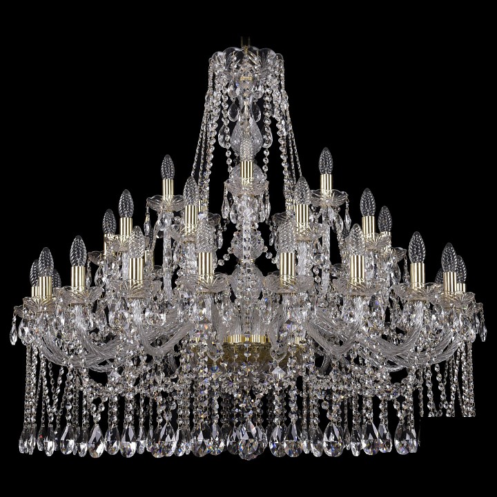 Подвесная люстра bohemia ivele crystal 1413 1413/20+10+5/360/g