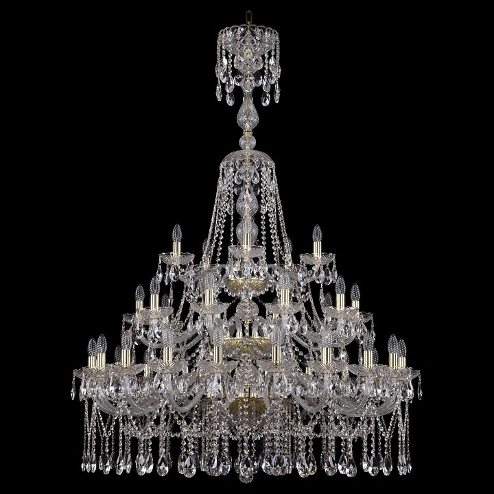 Подвесная люстра bohemia ivele crystal 1413 1413/20+10+5/400/xl-158/3d/g
