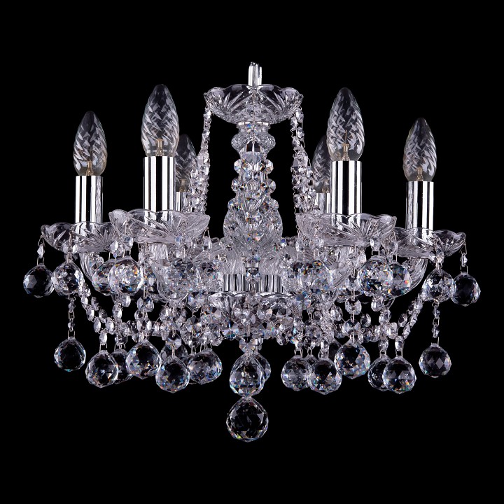 Подвесная люстра bohemia ivele crystal 1413 1413/6/141/ni/balls