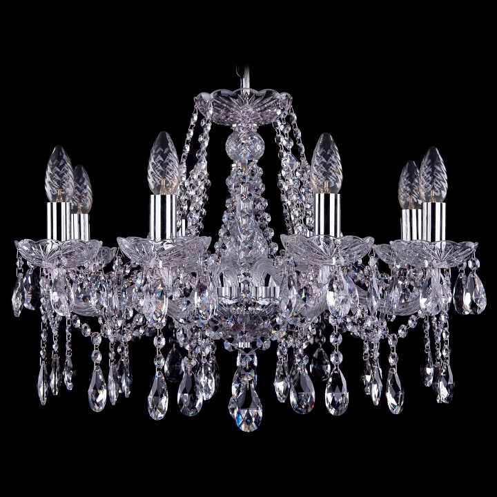 Подвесная люстра bohemia ivele crystal 1413 1413/8/200/ni