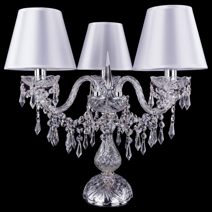Настольная лампа декоративная bohemia ivele crystal 5703 1403l/3/141-39/ni/sh21-160