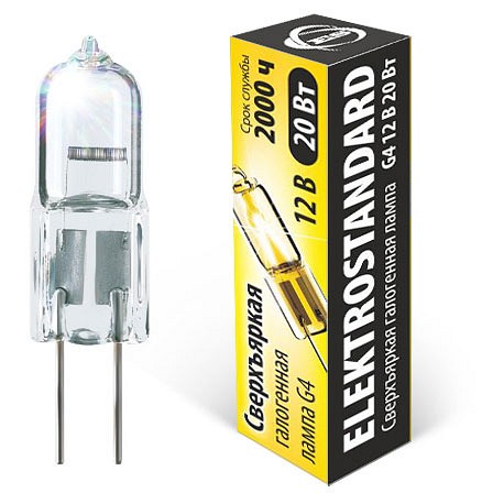 Лампа галогеновая elektrostandard g4 12v g4 20вт 2700k a025172