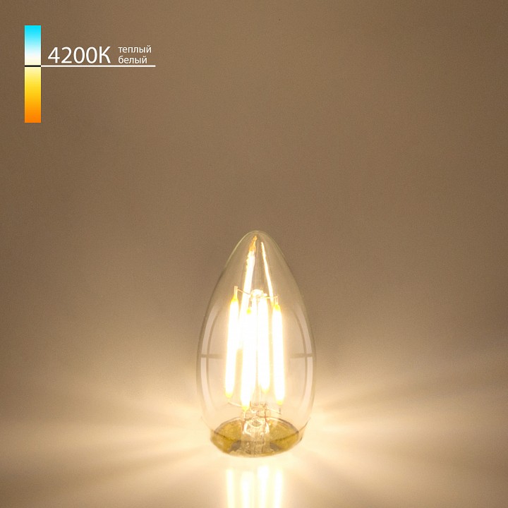 Лампа светодиодная elektrostandard свеча f e27 9вт 4200k a048283