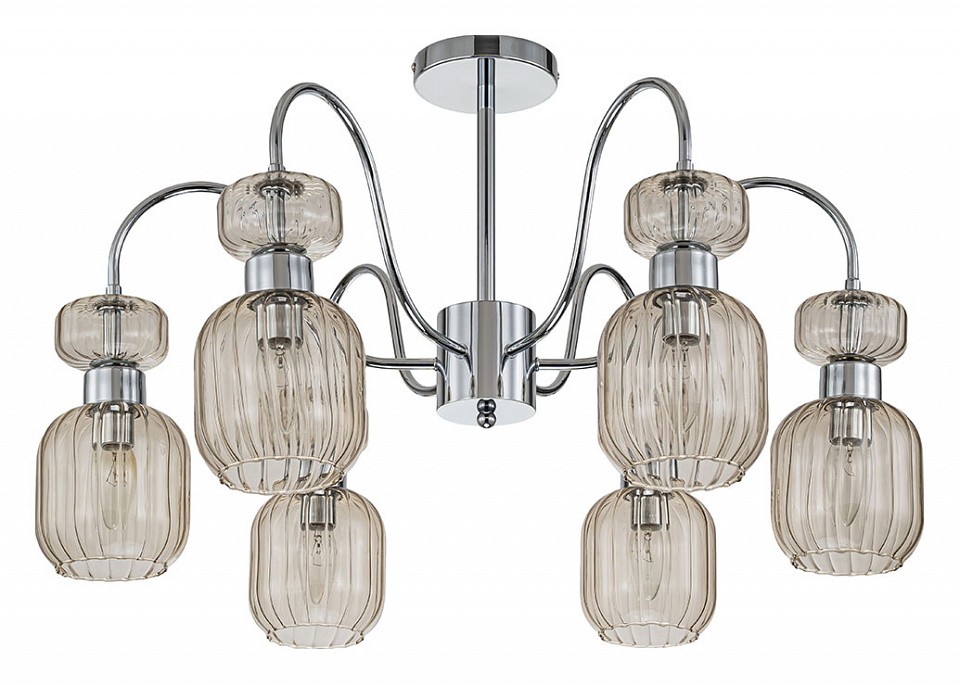 Люстра на штанге escada gloss 1141/6pl chrome/beige