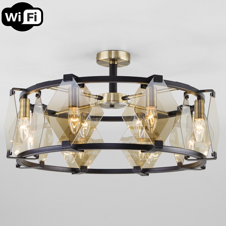 Люстра на штанге eurosvet aragon 60126/8 черный smart (60116/8)