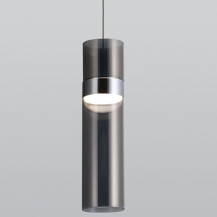 Подвесной светильник eurosvet lumen 50244/1 led хром/дымчатый