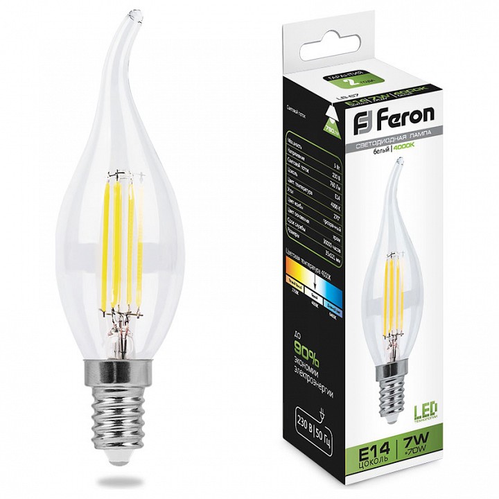 Лампа светодиодная feron saffit lb-67 e14 7вт 4000k 25781