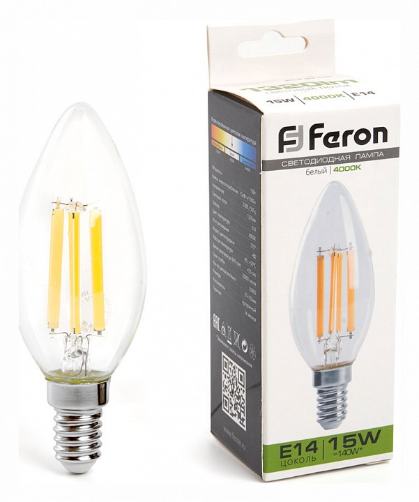 Лампа светодиодная feron lb-717 e14 15вт 4000k 38258
