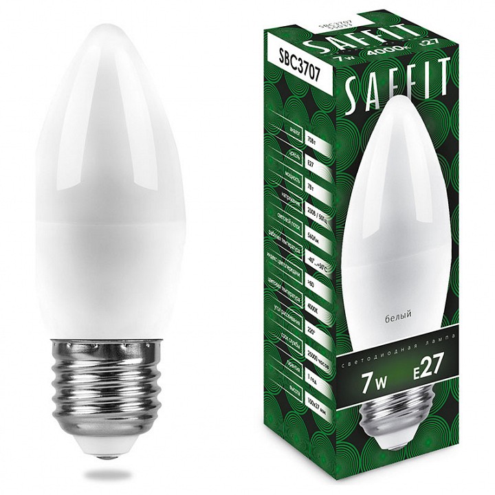 Лампа светодиодная feron saffit sbc3707 e27 7вт 4000k 55033