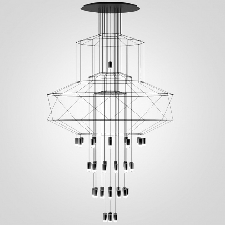Подвесная люстра imperiumloft vibia wireflow 40.1637-0