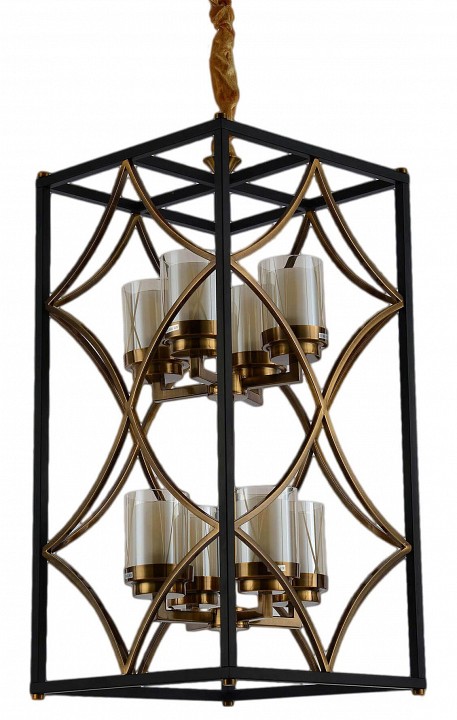 Подвесная люстра lumina deco quadrato ldp 1223-8 bk+md