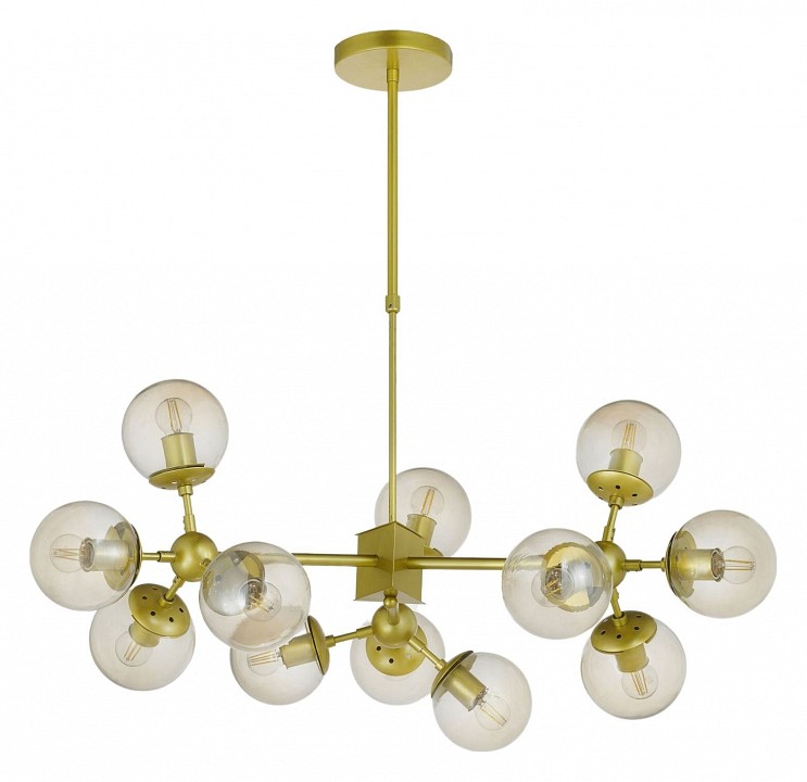 Люстра на штанге lumina deco zodiak ldp 160-12 gd