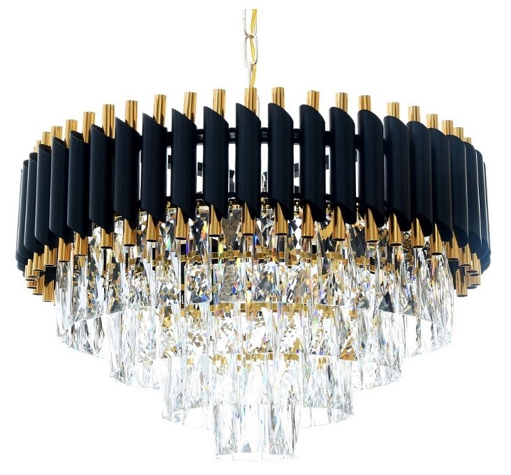 Подвесная люстра lumina deco funneli ldp 6003-550 bk+f.gd