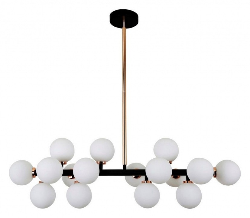 Люстра на штанге lumina deco marsiada ldp 6033-16 bk+gd