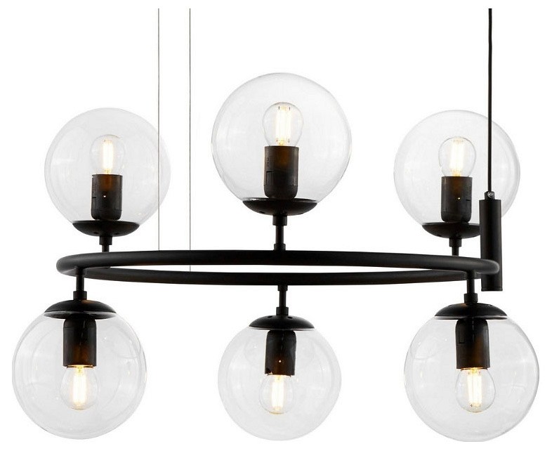 Подвесная люстра lumina deco ceredo ldp 6034-6 rnd bk