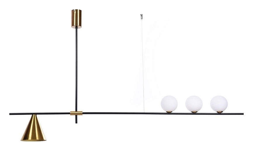 Светильник на штанге lumina deco renzo ldp 6043-4 bk+md