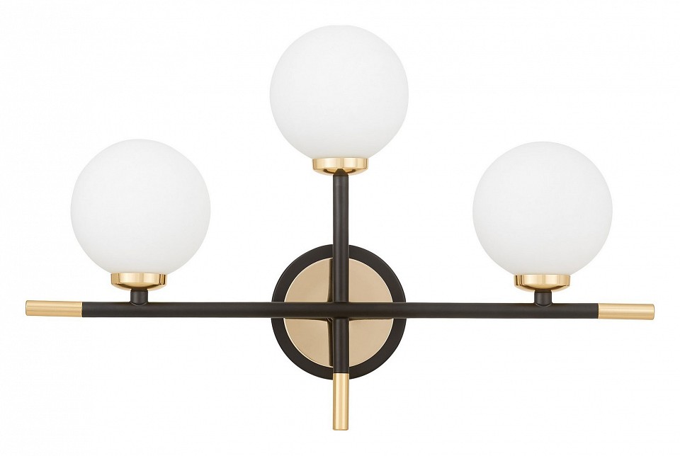 Бра lumina deco marsiada ldw 6033n-3 bk+f.gd