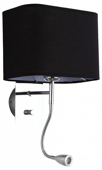 Бра с подсветкой lumina deco boddi ldw 6051-2 bk
