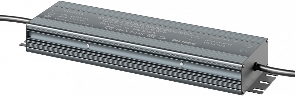 Блок питания с проводом maytoni power supply magnetic psl008-300w-48v-ip67