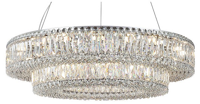 Подвесная люстра newport 8450 8450+28/s chrome