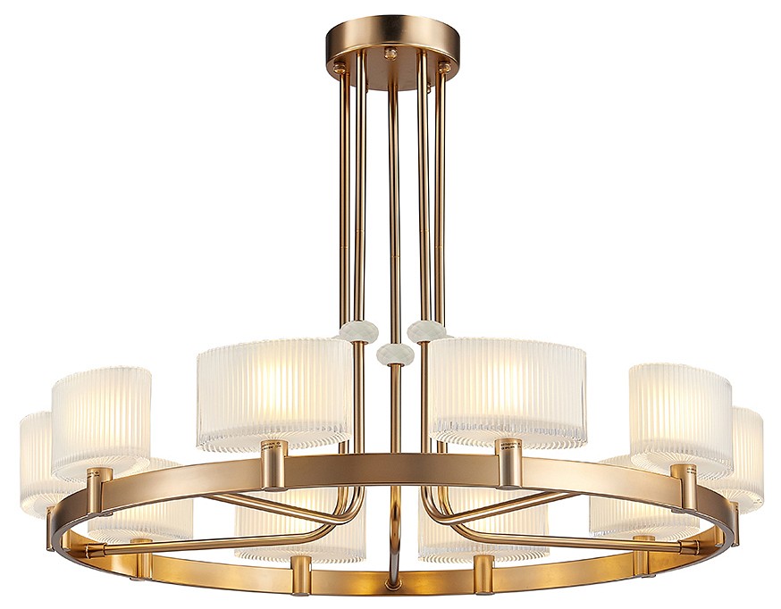 Люстра на штанге newport 4330 4338+2/c new gold