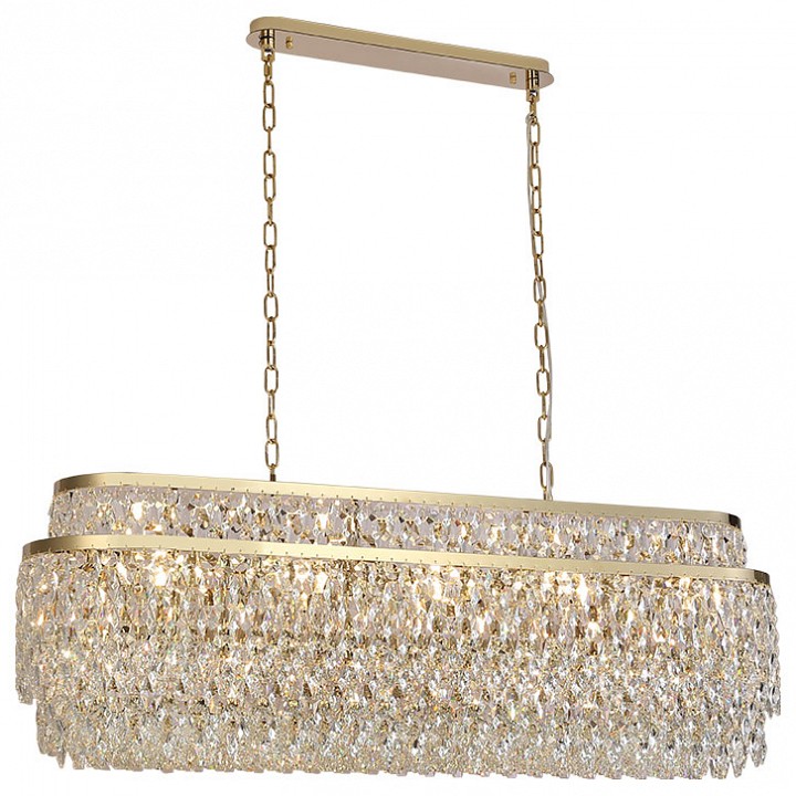 Подвесная люстра newport tiffany 8530/120 c oval gold polished
