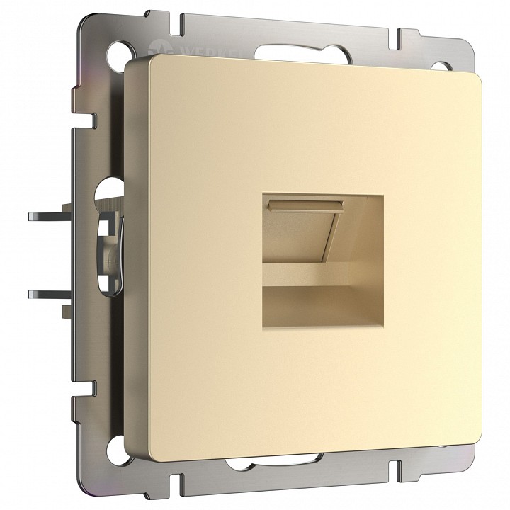 Розетка ethernet rj-45 без рамки werkel шампань w1181011