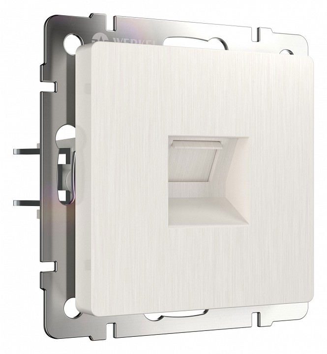 Розетка ethernet rj-45 без рамки werkel перламутровый рифленый w1181013