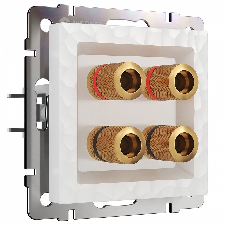 Розетка акустическая без рамки werkel hammer белый w1285001