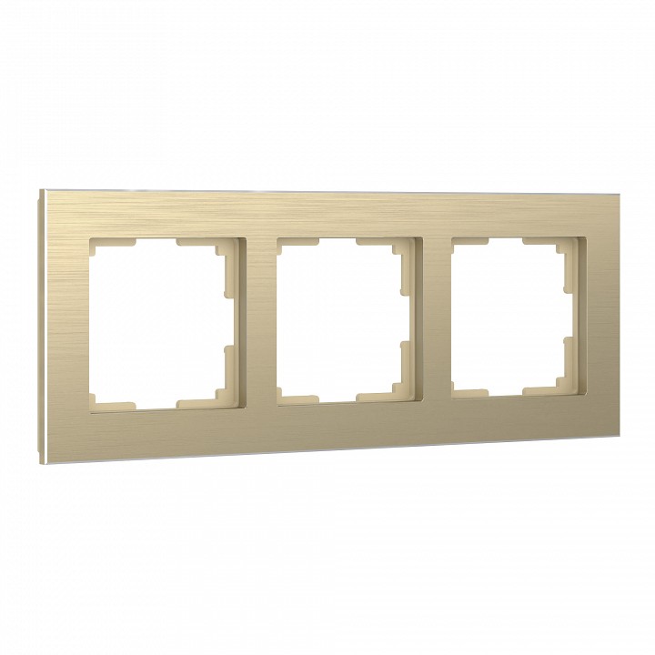 Рамка на 3 поста werkel aluminium (шампань) w0031711