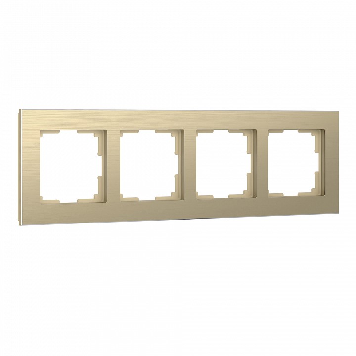 Рамка на 4 поста werkel aluminium (шампань) w0041711