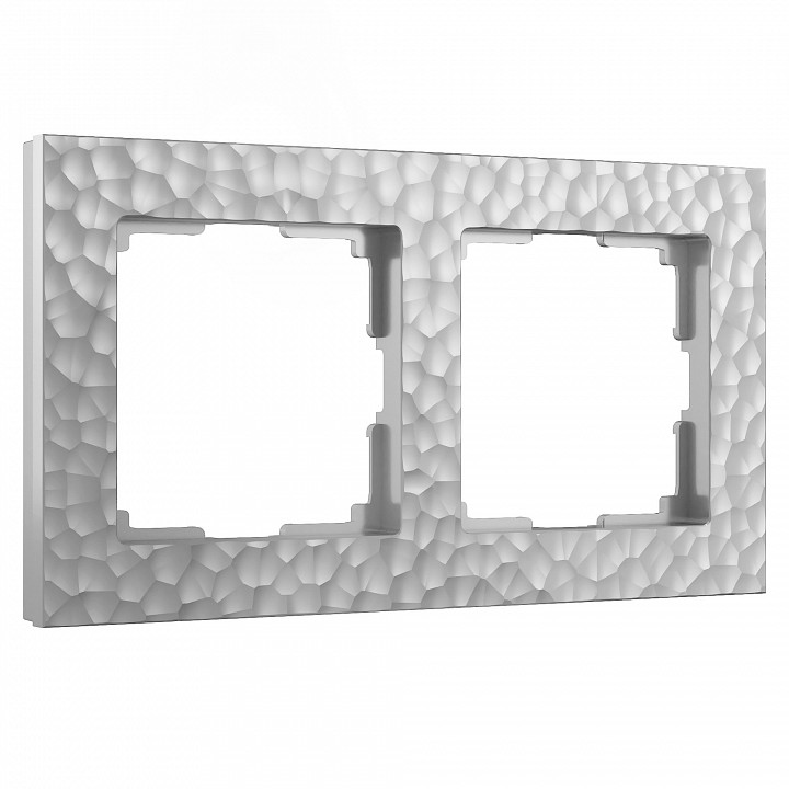 Рамка на 2 поста werkel hammer серебряный w0022406