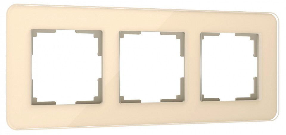 Рамка на 3 поста werkel elite (айвори, Стекло) w0032443