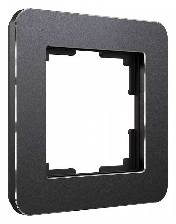 Рамка на 1 пост werkel platinum (черный алюминий) w0012608