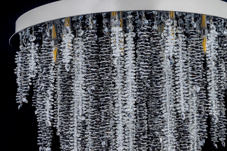 Люстра на штанге arti lampadari flusso nickel flusso h 1.4.55.106 n