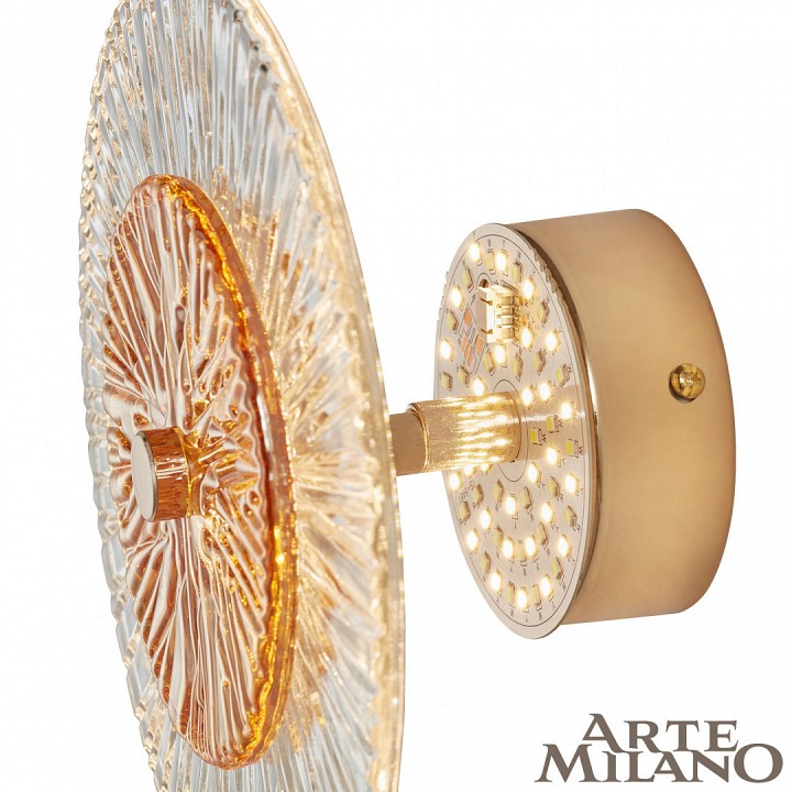 Накладной светильник arte milano am-1252b 1.1252b.d150.h150.led g