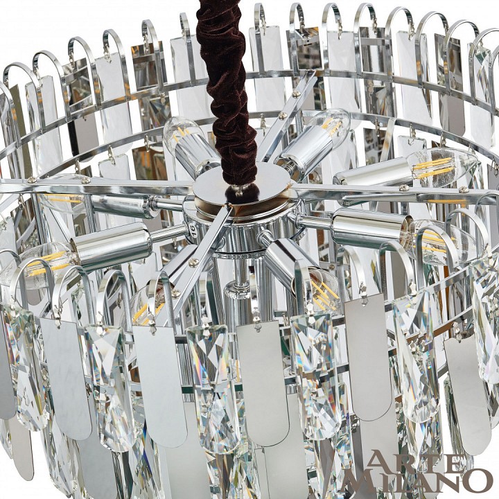 Подвесная люстра arte milano am-99486 25388.d600.h520.e14.11 ni