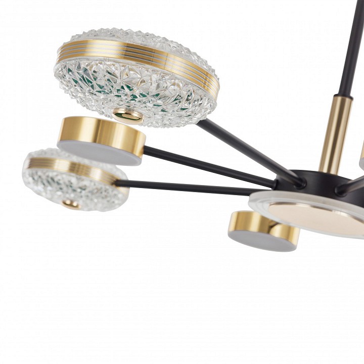 Люстра на штанге arte milano ferrara-72069 272069/8 bk/gd