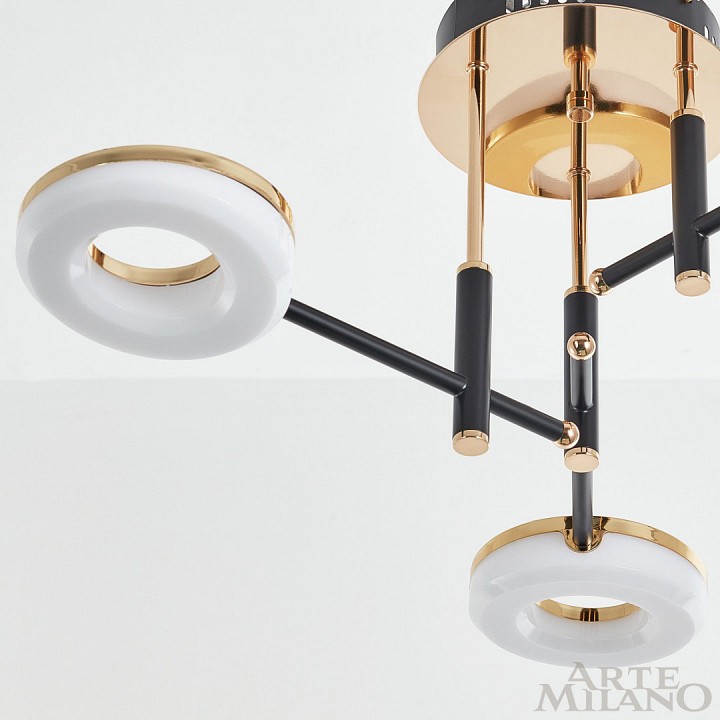 Потолочная люстра arte milano ferrara-72999 272999/3 bk/gd