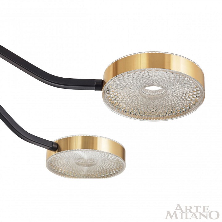 Люстра на штанге arte milano ferrara-76079 276079/6 bk/gd