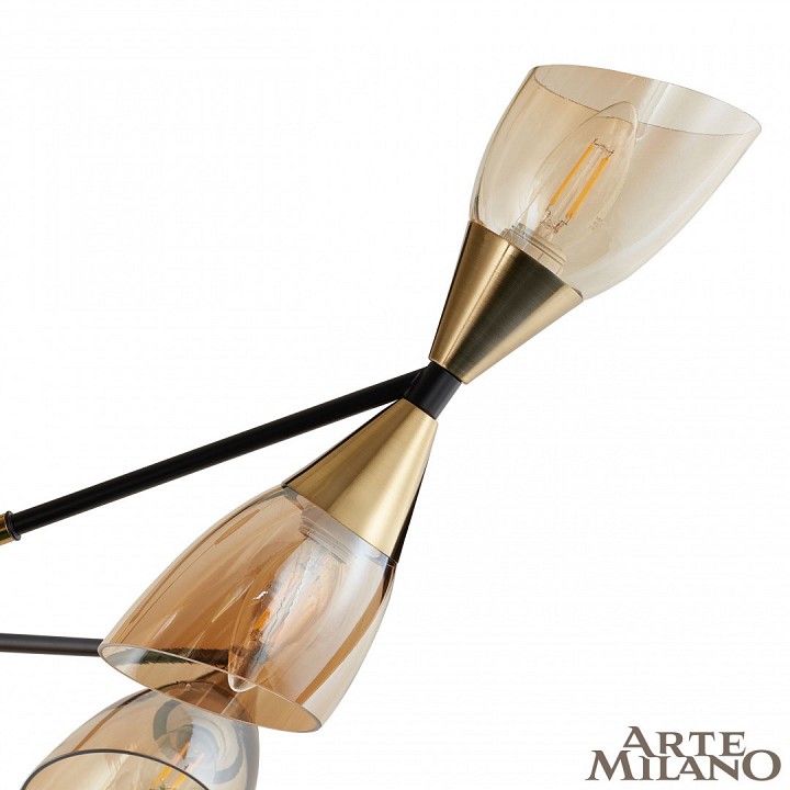Люстра на штанге arte milano neapolis-76708 276708/6 bk/gd